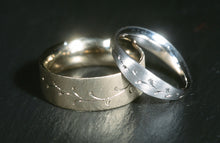 Load image into Gallery viewer, Wedding bands in 14K White Gold and Platinum
