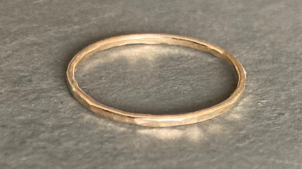 Craggy Gold Slim Ring