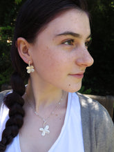 Load image into Gallery viewer, clover long stem earring paired with Lg. clover pendant
