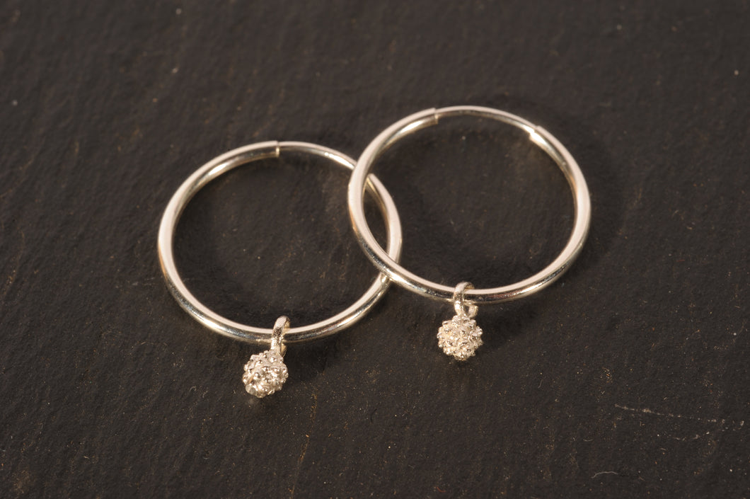 waxberry simple hoops- silver